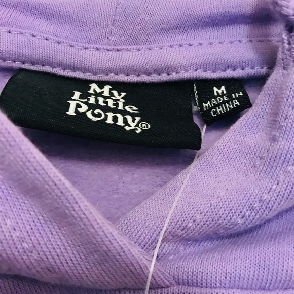 My Little Pony Retro 80’s Heart Graphic Purple Fleece Lined Pullover Sweatshirt - Picture 8 of 9